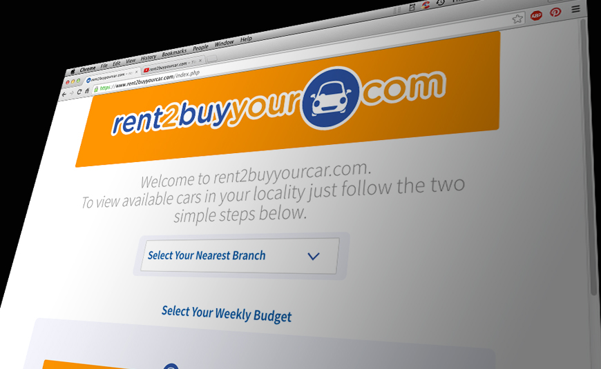 Rent2BuyYourCar - Branding & Website Design, Telford, Shropshire